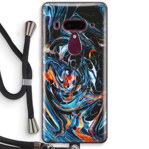 Black Unicorn: HTC U12+ Transparant Hoesje met koord