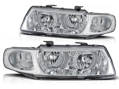 Tuning-Tec Koplampen dual halo rims SEAT LEON / TOLEDO 04 99-08 04 ANGEL EYES CHROOM Tuning-Tec Koplampen dual halo rims SEAT LEON / TOLEDO 04 99-08 04 ANGEL EYES CHROOM