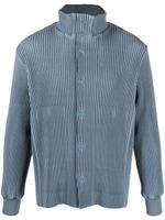 Homme Plissé Issey Miyake veste bomber Kersey Pleats - Bleu - thumbnail