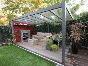 Tijdelijk 15% korting | Verasol Profiline veranda 400x350 cm polycarbonaatdak Aluminium Verasol