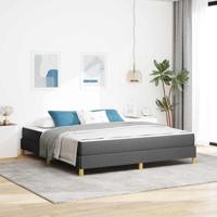 Boxspring bed Taupe, Bruin 180 x 200 cm Stof, Engineered Hout