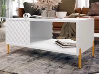 Rechthoekige salontafel LEMIRUS 92 cm wit