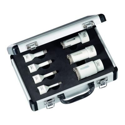 Carat diamantdroogboorset tbv tegels/natuursteen op haakse slijper ø 6/8/10/12/20/27/35 - ehsset04nf