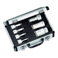 Carat diamantdroogboorset tbv tegels/natuursteen op haakse slijper ø 6/8/10/12/20/27/35 - ehsset04nf