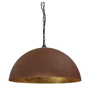 Masterlight Roestige stoere hanglamp Industria Rust 60 roestbruin met oud goud 2200-25-08-K