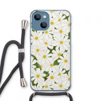 Summer Daisies: iPhone 13 mini Transparant Hoesje met koord - thumbnail