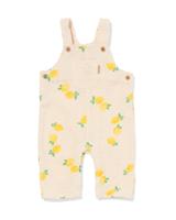 HEMA Newborn Tuinbroek Mousseline Citroen Ecru (ecru)