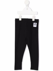 Mini Rodini legging en polaire à patch panda - Noir