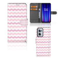 OnePlus Nord CE 2 Telefoon Hoesje Waves Roze