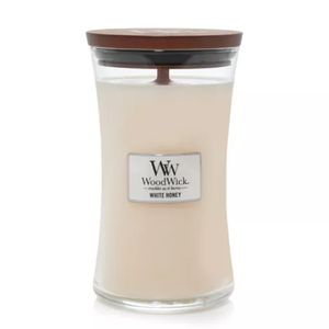 WoodWick White Honey kaars Cylinder Wit 1 stuk(s)