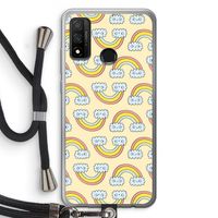 Regenboog: Huawei P Smart (2020) Transparant Hoesje met koord