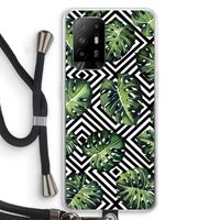 Geometrische jungle: Oppo A95 5G Transparant Hoesje met koord