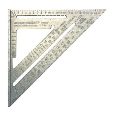 Swanson meetdriehoek - aluminium - 250mm - gradenboog/teken-winkel-verstekhaak