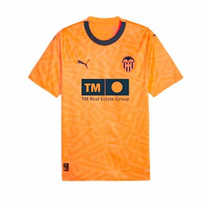 Heren Voetbal T-shirt met Korte Mouwen Puma Valencia CF 3rd Kit 23/24 Oranje - Maat: M