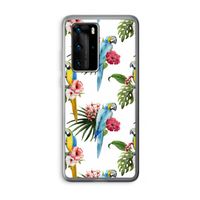 Kleurrijke papegaaien: Huawei P40 Pro Transparant Hoesje