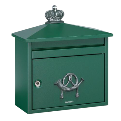 Brievenbus groen m.posthoorn d210