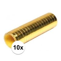 10x Serpentine rolletjes goudkleurig   -