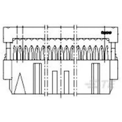TE Connectivity 2-215915-0 Female header, inbouw (standaard) Inhoud: 1 stuk(s) Box