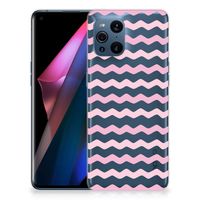 OPPO Find X3 | X3 Pro TPU bumper Waves Roze - thumbnail