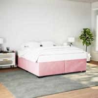 Bedframe fluweel roze 180x200 cm