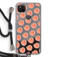 Just peachy: Pixel 4a Transparant Hoesje met koord Just peachy: Pixel 4a Transparant Hoesje met koord