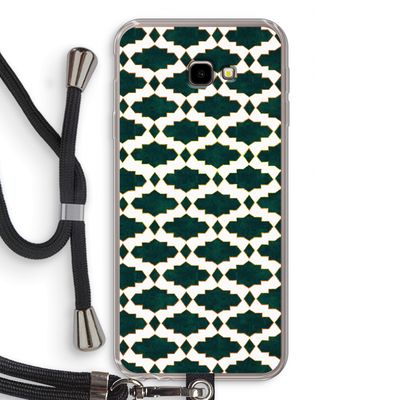 Moroccan tiles: Samsung Galaxy J4 Plus Transparant Hoesje met koord