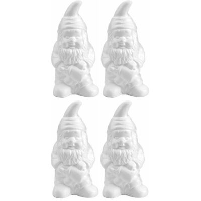 4x Hobby/DIY piepschuim tuinkabouters 28 cm