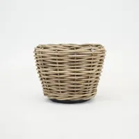 Drypot Sawah Extra Dik Rotan Grijs d68h52cm met dichte inzetpot