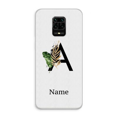 Charcoal Flora: Xiaomi Redmi Note 10 Lite Transparant Hoesje