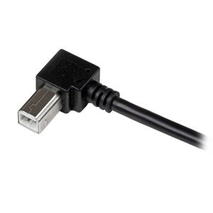 StarTech.com 2 m USB 2.0 A naar rechtshoekige B-kabel M/M