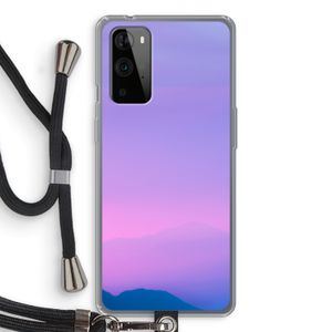 Sunset pastel: OnePlus 9 Pro Transparant Hoesje met koord