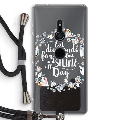 Diamonds: Sony Xperia XZ2 Transparant Hoesje met koord