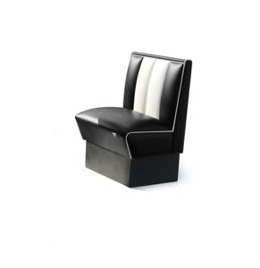 Classic Retro Diner Bank Bel Air HW70 Zwart