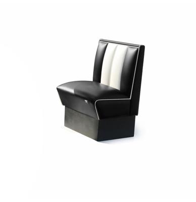 Classic Retro Diner Bank Bel Air HW70 Zwart