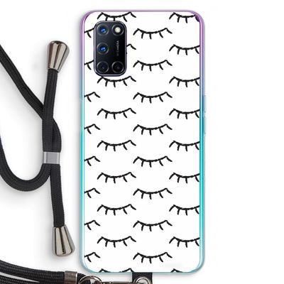 Wimpers: Oppo A92 Transparant Hoesje met koord