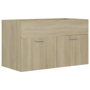 The Living Store badkaast - Gootsteenkast - 80 x 38.5 x 46 cm - Sonoma eiken