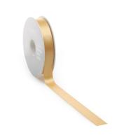 Satijnlint PREMIUM Double face 16mm x 25 meter light gold