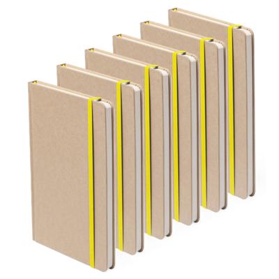 Notitieblok - Set van 6x stuks - luxe - met elastiek - notitieboekje - - A5 formaat - 100 bladzijdes Notitieblok - Set van 6x stuks - luxe - met elastiek - notitieboekje - - A5 formaat - 100 bladzijdes