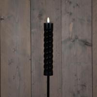 Solar swirl fakkel zwart op steker 97cm