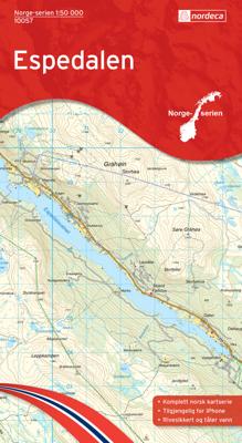 Wandelkaart - Topografische kaart 10057 Norge Serien Espedalen | Nordeca