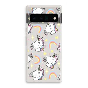 Rainbow Unicorn: Google Pixel 6 Pro Transparant Hoesje