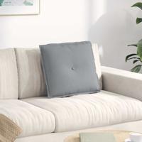 VidaXL Rugkussen lichtgrijs 50 x 19 x 45 cm stof