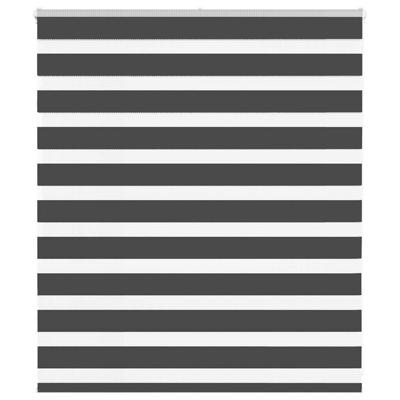 VidaXL Zebra rolgordijn 130x100 cm stofbreedte 125,9 cm zwart