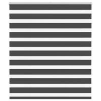 VidaXL Zebra rolgordijn 130x100 cm stofbreedte 125,9 cm zwart