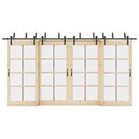 Doos met onderdelen voor schuifdeur 427 cm staal zwart