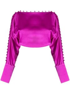 Taller Marmo blouse Mila à coupe crop - Violet