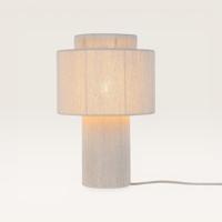 Tafellamp Nevada bianco - E27-fitting - IP20 voor binnen - Wit - Gevlochten katoenen koordjes - Drielaags