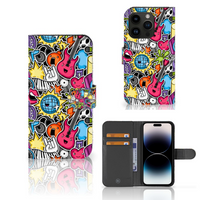 iPhone 15 Pro Wallet Case met Pasjes Punk Rock - thumbnail