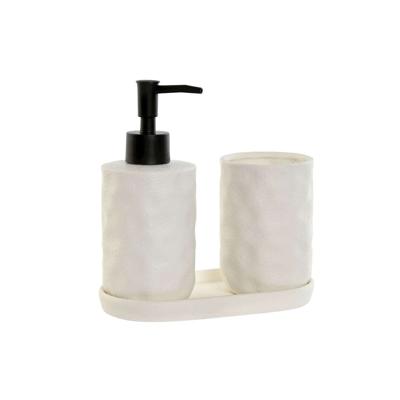 Badset Home ESPRIT Wit ABS Dolomite 17,5 x 9,5 x 18 cm 3 Onderdelen