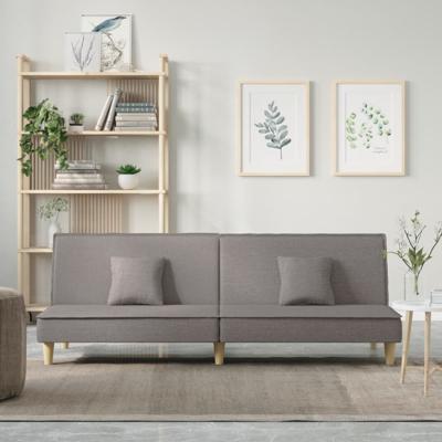 Slaapbank stof taupe